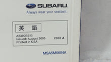 2006 Subaru Legacy Owners Manual Book Guide OEM Used Auto Parts