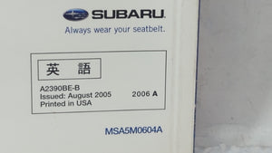 2006 Subaru Legacy Owners Manual Book Guide OEM Used Auto Parts