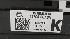 2019 Nissan Altima Climate Control Module Temperature AC/Heater Replacement P/N:27500 6CA3A Fits OEM Used Auto Parts - Oemusedautoparts1.com