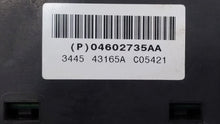 2006 Chrysler 300 Master Power Window Switch Replacement Driver Side Left P/N:1053092BD1AB 04602742AA Fits OEM Used Auto Parts - Oemusedautoparts1.com