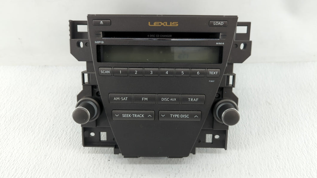 2007-2009 Lexus Es350 Radio AM FM Cd Player Receiver Replacement P/N:86120-33720-1 86120-33720 Fits 2007 2008 2009 OEM Used Auto Parts - Oemusedautoparts1.com