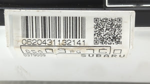 2010-2011 Subaru Impreza Instrument Cluster Speedometer Gauges P/N:85003FG750 85003FG750 Fits 2010 2011 OEM Used Auto Parts