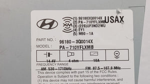 2011 Hyundai Sonata Radio AM FM Cd Player Receiver Replacement P/N:96180-3Q0014X 96560-4R7004X Fits OEM Used Auto Parts - Oemusedautoparts1.com