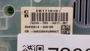 2014 Honda Civic Instrument Cluster Speedometer Gauges P/N:78200-TR3-A011-M1 Fits 2012 2013 2015 OEM Used Auto Parts - Oemusedautoparts1.com