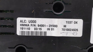 2011 Hyundai Elantra Instrument Cluster Speedometer Gauges P/N:94001-3X230 94001-3Y000 Fits OEM Used Auto Parts - Oemusedautoparts1.com