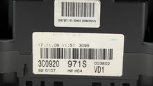 2009 Volkswagen Passat Instrument Cluster Speedometer Gauges P/N:3C0920 971S 3C0 920 971 S Fits OEM Used Auto Parts - Oemusedautoparts1.com