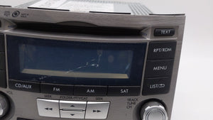 2012-2014 Subaru Legacy Radio AM FM Cd Player Receiver Replacement P/N:86201AJ61A Fits 2012 2013 2014 OEM Used Auto Parts