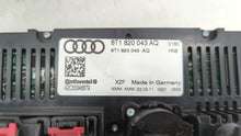 2010-2013 Audi A5 Climate Control Module Temperature AC/Heater Replacement P/N:8T1820043AL 8T1 820 043 AQ Fits OEM Used Auto Parts - Oemusedautoparts1.com 