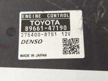 2012-2013 Toyota Prius PCM Engine Computer ECU ECM PCU OEM P/N:89661-47191 89661-47190 Fits 2012 2013 OEM Used Auto Parts