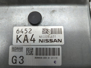 2013-2015 Nissan Sentra PCM Engine Computer ECU ECM PCU OEM P/N:BEM404-300 A1 NEC001-666 Fits 2013 2014 2015 OEM Used Auto Parts