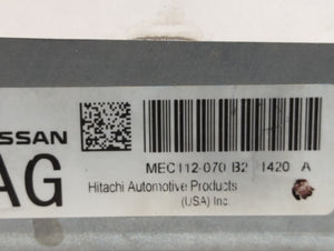 2011 Nissan Altima PCM Engine Computer ECU ECM PCU OEM P/N:MEC112-070 B1 MEC112-070 Fits OEM Used Auto Parts