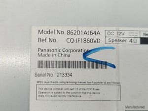 2010-2012 Subaru Legacy Radio AM FM Cd Player Receiver Replacement P/N:86201AJ64A Fits 2010 2011 2012 OEM Used Auto Parts