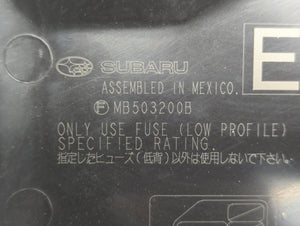 2010-2014 Subaru Legacy Fusebox Fuse Box Panel Relay Module P/N:MB102801B MB503202B Fits 2010 2011 2012 2013 2014 OEM Used Auto Parts