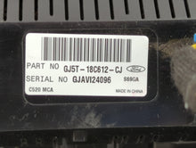 2018-2019 Ford Escape Climate Control Module Temperature AC/Heater Replacement P/N:GJ5T-18C612-CJ GJ5T-18C612-CH Fits 2018 2019 OEM Used Auto Parts