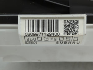 2009 Subaru Impreza Instrument Cluster Speedometer Gauges P/N:85003FG080 Fits OEM Used Auto Parts