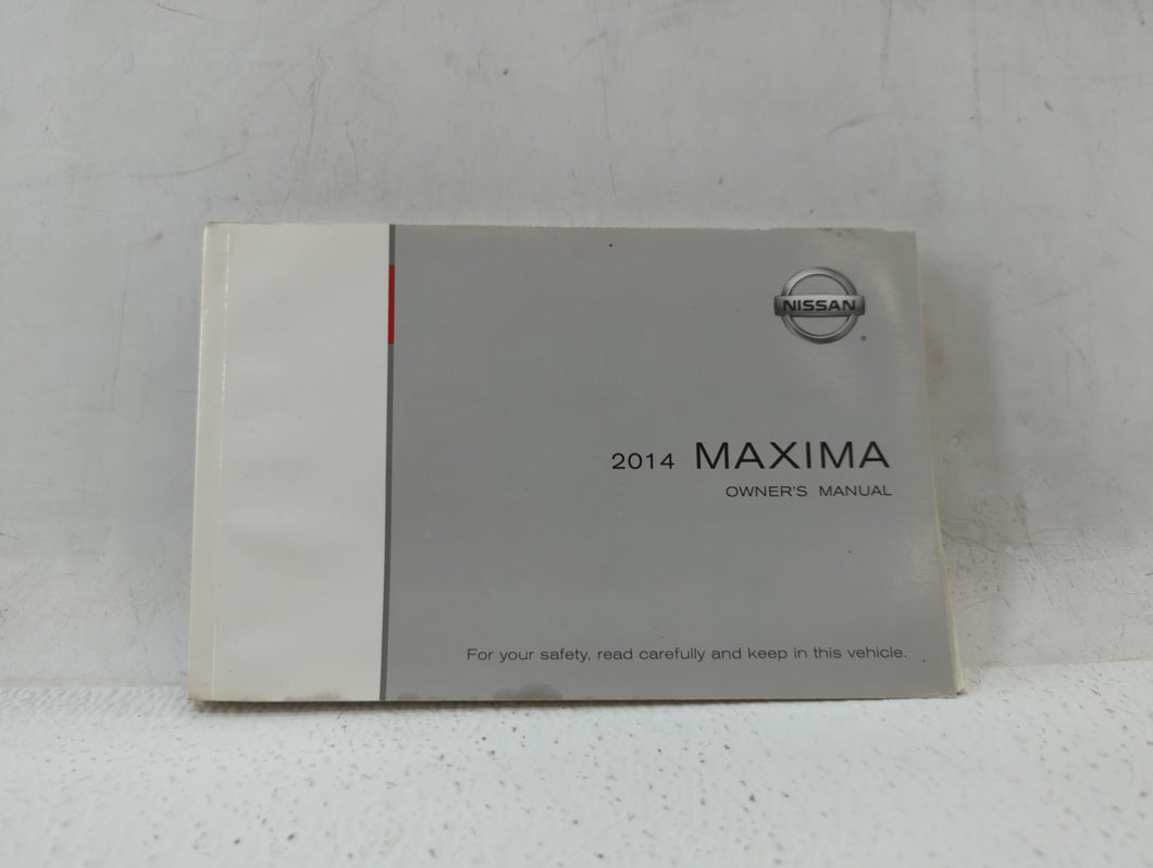 2014 Nissan Maxima Owners Manual Book Guide P/N:OM14E OA35U0 OEM Used Auto Parts