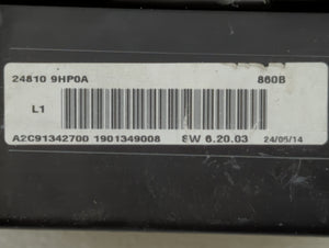 2015 Nissan Altima Instrument Cluster Speedometer Gauges P/N:24810 9HP0A B4 24810 9HP0A Fits OEM Used Auto Parts