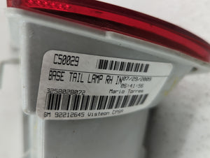 2010-2011 Chevrolet Camaro Tail Light Assembly Passenger Right OEM P/N:92212645 Fits 2010 2011 OEM Used Auto Parts