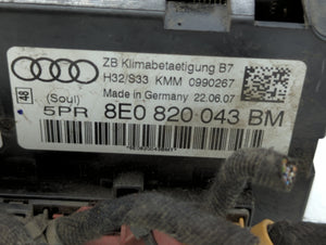 2005-2009 Audi A4 Climate Control Module Temperature AC/Heater Replacement P/N:8E0 820 043 BM 8E0 820 043 L Fits OEM Used Auto Parts