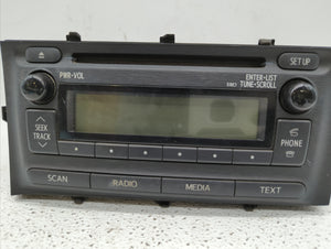 2012-2014 Toyota Prius C Radio AM FM Cd Player Receiver Replacement P/N:86120-52D10 Fits 2012 2013 2014 OEM Used Auto Parts