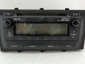 2012-2014 Toyota Prius C Radio AM FM Cd Player Receiver Replacement P/N:86120-52D10 Fits 2012 2013 2014 OEM Used Auto Parts