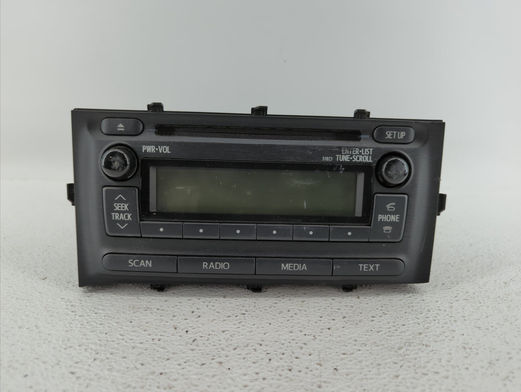 2012-2014 Toyota Prius C Radio AM FM Cd Player Receiver Replacement P/N:86120-52D10 Fits 2012 2013 2014 OEM Used Auto Parts