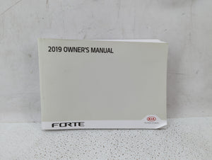 2019 Kia Forte Owners Manual Book Guide P/N:DLS4-EU8DB OEM Used Auto Parts