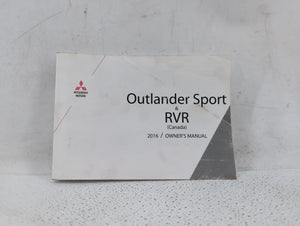 2016 Mitsubishi Rvr Owners Manual Book Guide P/N:9290H128 OEM Used Auto Parts