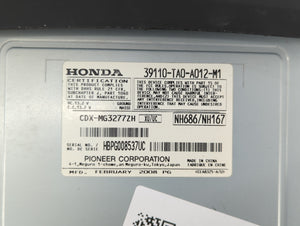 2008-2009 Honda Accord Radio AM FM Cd Player Receiver Replacement P/N:39711-TA0-A012-M1 39711-TA0-A000 Fits 2008 2009 OEM Used Auto Parts