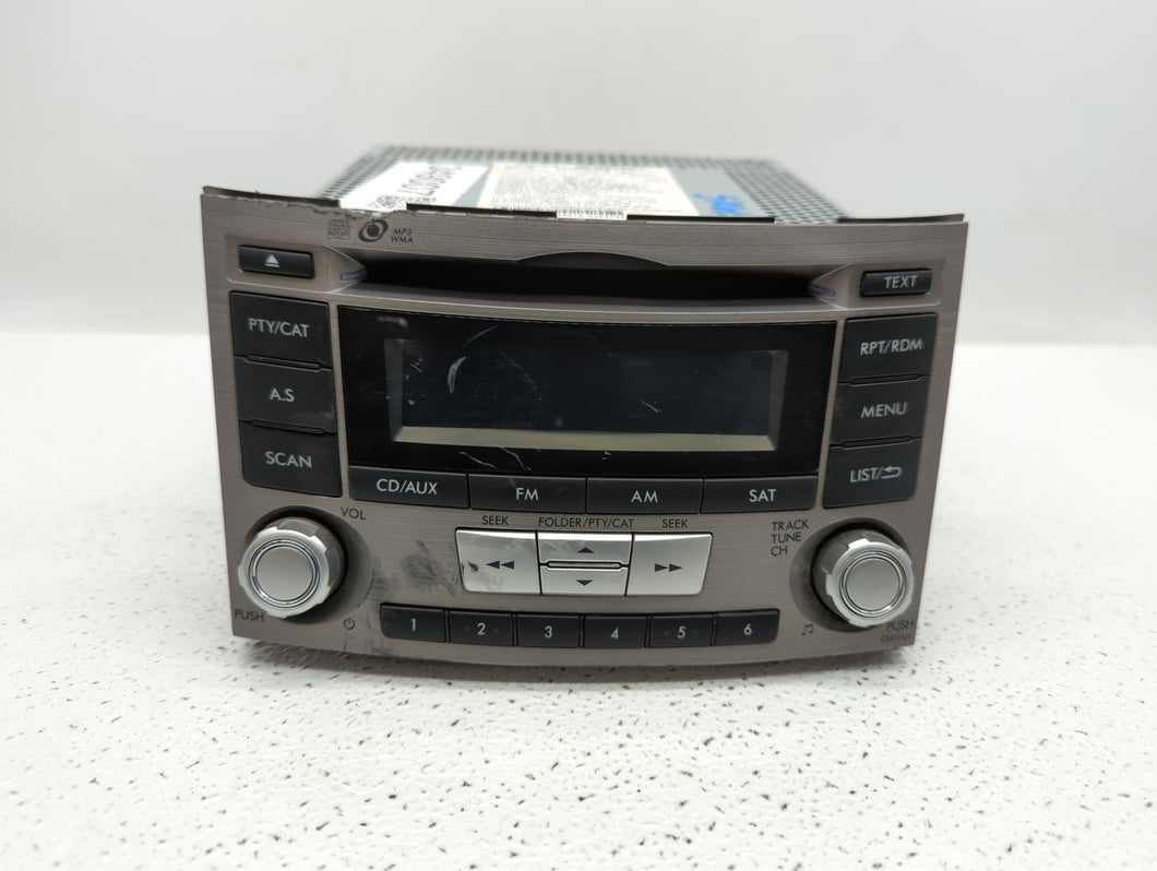 2012-2014 Subaru Legacy Radio AM FM Cd Player Receiver Replacement P/N:86201AJ61A Fits 2012 2013 2014 OEM Used Auto Parts