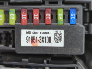 2014-2016 Hyundai Elantra Fusebox Fuse Box Panel Relay Module P/N:91951-3X100 Fits 2014 2015 2016 OEM Used Auto Parts