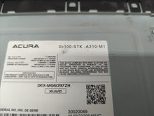 2010-2012 Acura Rdx Radio AM FM Cd Player Receiver Replacement P/N:39100-STK-A210-M1 39100-STK-A311-M1 Fits 2010 2011 2012 OEM Used Auto Parts