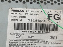 2011-2015 Nissan Rogue Radio AM FM Cd Player Receiver Replacement P/N:28185 1VK1A 28185 1VX2A Fits 2011 2012 2013 2014 2015 OEM Used Auto Parts