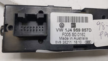 1998 Volkswagen Passat Master Power Window Switch Replacement Driver Side Left P/N:1J4 959 857D Fits OEM Used Auto Parts - Oemusedautoparts1.com