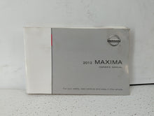 2012 Nissan Maxima Owners Manual Book Guide P/N:OM2E 0A35U0 OEM Used Auto Parts