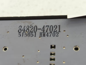 2004-2009 Toyota Prius Master Power Window Switch Replacement Driver Side Left P/N:84820-47021 84820-47050 Fits OEM Used Auto Parts