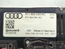 2009-2012 Audi Q5 Climate Control Module Temperature AC/Heater Replacement P/N:8T1 820 043 AA 8T1 820 043 AK Fits OEM Used Auto Parts