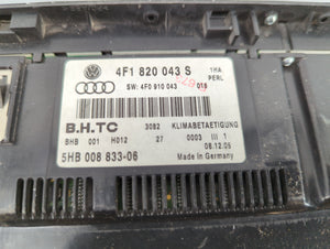 2006-2011 Audi A6 Climate Control Module Temperature AC/Heater Replacement P/N:4F1 820 043 AG 4F1 820 043 S Fits OEM Used Auto Parts