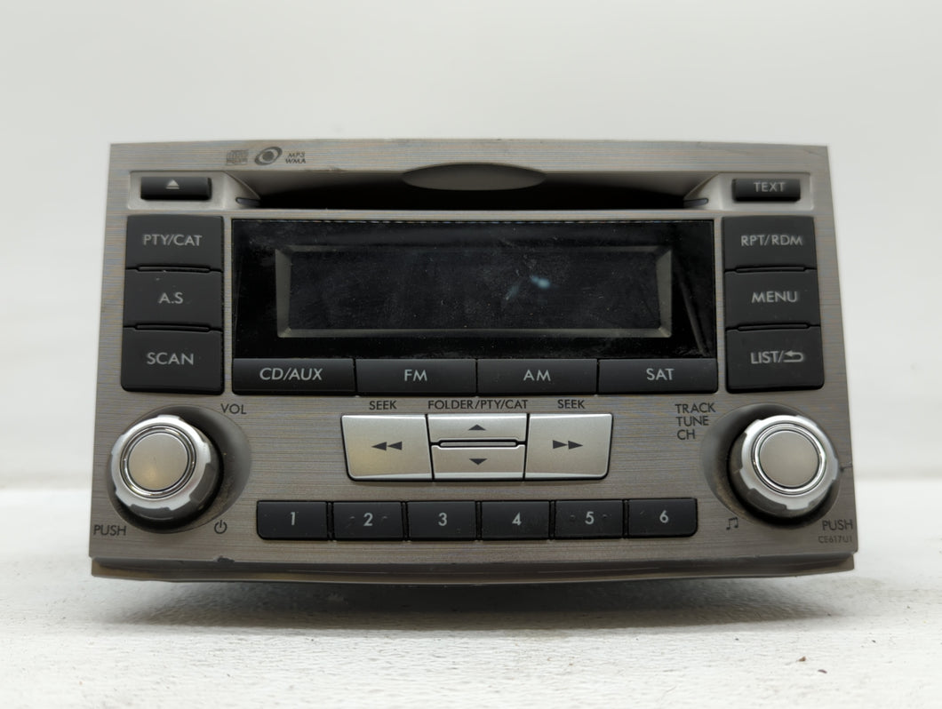 2012-2014 Subaru Legacy Radio AM FM Cd Player Receiver Replacement P/N:86201AJ61A Fits 2012 2013 2014 OEM Used Auto Parts