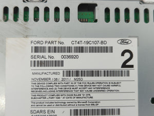 2012 Ford Edge Radio AM FM Cd Player Receiver Replacement P/N:CT4T-19C107-BB CT4T-19C107-BD Fits OEM Used Auto Parts