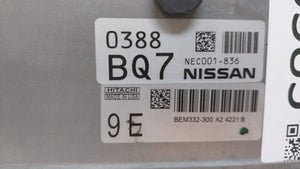 2014 Nissan Versa PCM Engine Computer ECU ECM PCU OEM P/N:BEM332-300 A2 Fits OEM Used Auto Parts