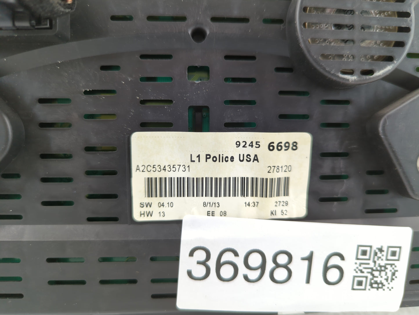 2011 Chevrolet Caprice Instrument Cluster Speedometer Gauges P/N:92456698 Fits OEM Used Auto Parts - Oemusedautoparts1.com