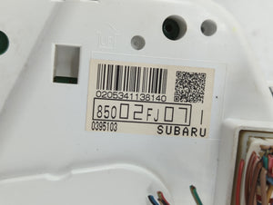2012 Subaru Impreza Instrument Cluster Speedometer Gauges P/N:85002FJ071 85002FJ07 Fits OEM Used Auto Parts