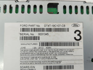 2013 Ford Edge Radio AM FM Cd Player Receiver Replacement P/N:DT4T-19C107-CA DT4T-19C107-CB Fits OEM Used Auto Parts