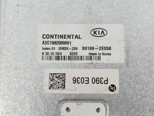 2019 Kia Forte PCM Engine Computer ECU ECM PCU OEM P/N:39199-2E036 Fits OEM Used Auto Parts