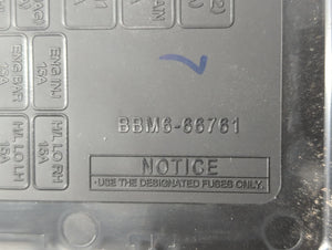 2013 Mazda 3 Fusebox Fuse Box Panel Relay Module P/N:BBM6-66761 BFD2-66761 Fits OEM Used Auto Parts