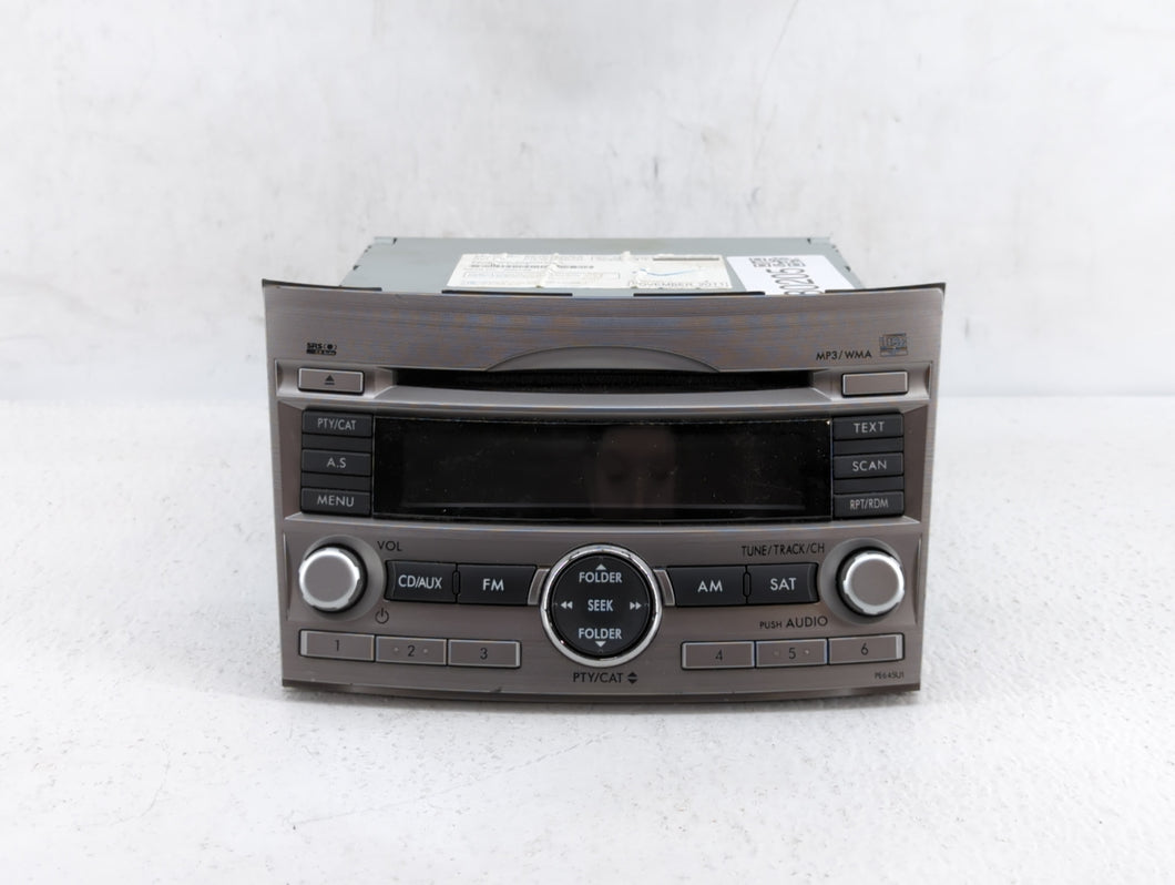 2010-2012 Subaru Legacy Radio AM FM Cd Player Receiver Replacement P/N:86201AJ65A 86201AJ64A Fits 2010 2011 2012 OEM Used Auto Parts