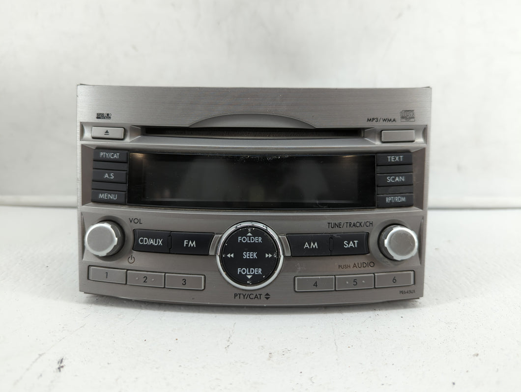 2010-2012 Subaru Legacy Radio AM FM Cd Player Receiver Replacement P/N:86201AJ65A 86201AJ64A Fits 2010 2011 2012 OEM Used Auto Parts