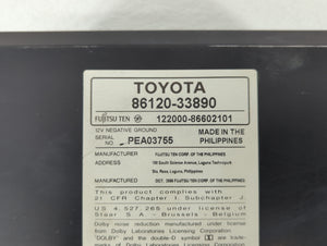 2007-2009 Toyota Camry Radio AM FM Cd Player Receiver Replacement P/N:86120-06182 86120-33890 Fits 2007 2008 2009 OEM Used Auto Parts