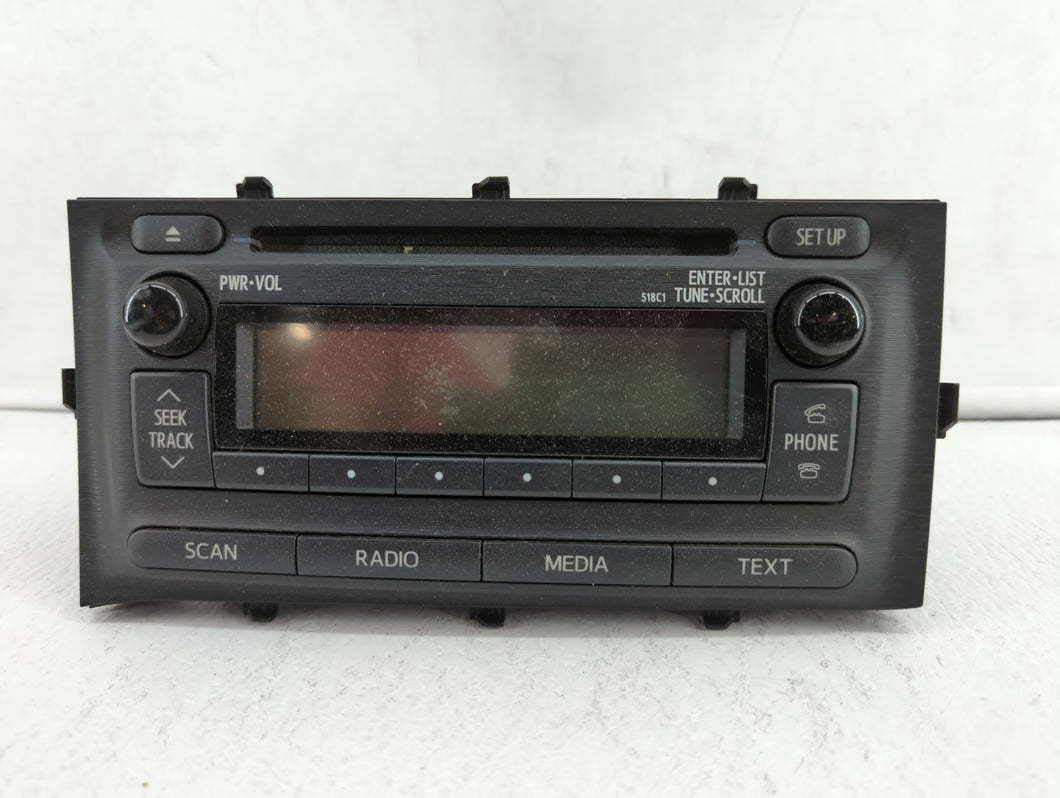 2012-2014 Toyota Prius C Radio AM FM Cd Player Receiver Replacement P/N:86120-52D10 Fits 2012 2013 2014 OEM Used Auto Parts